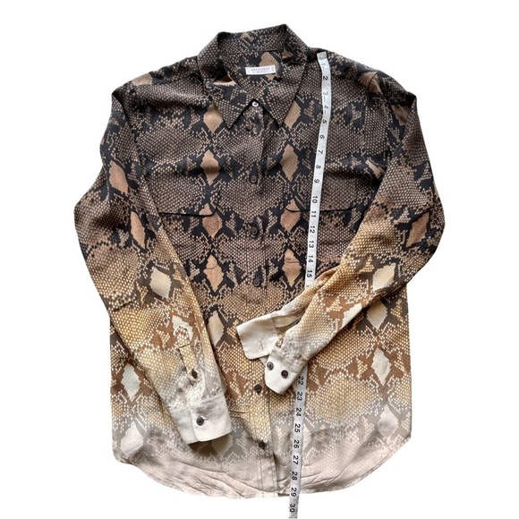 Equipment Black and Cream Snake Print Shirt - Picture 8 of 8